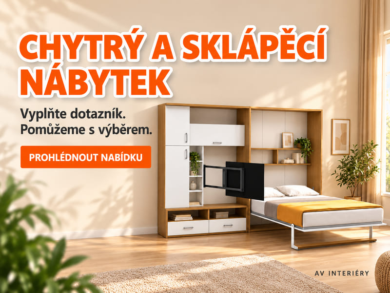Chytrý a sklápěcí nábytek. Vyplňte dotazník. Pomůžeme s výběrem.