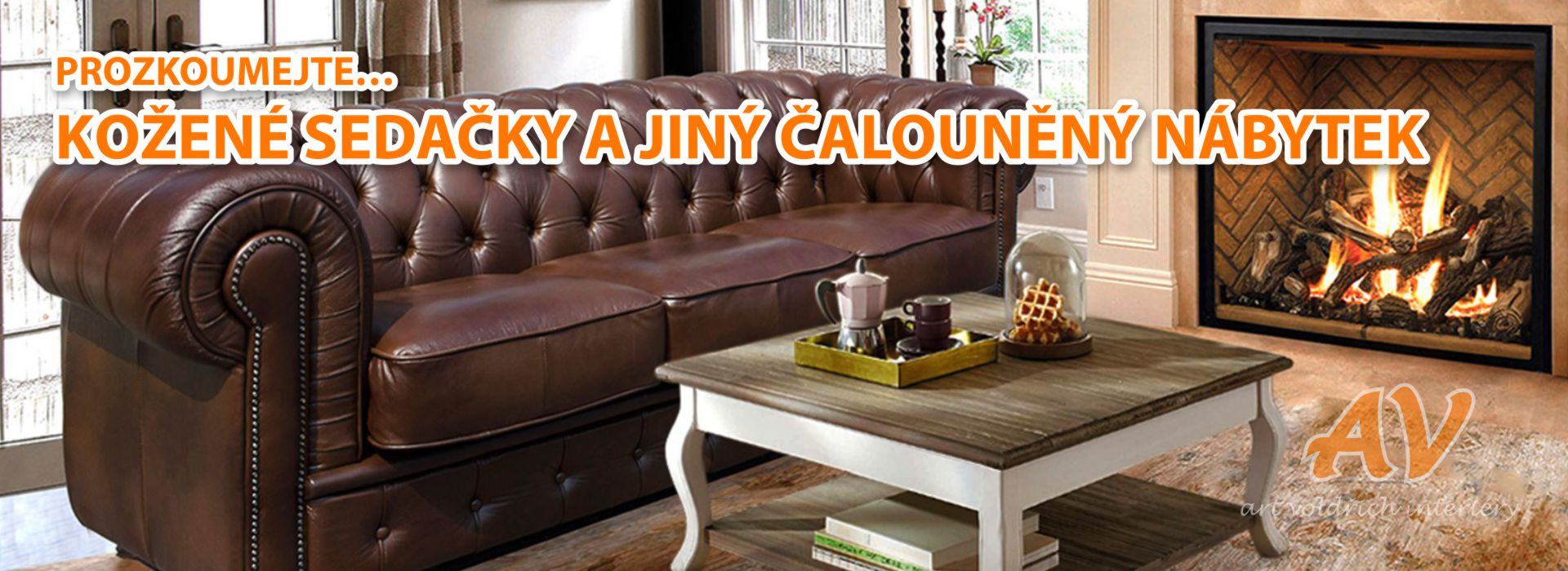 Kožené sedačky a jiný čalouněný nábytek