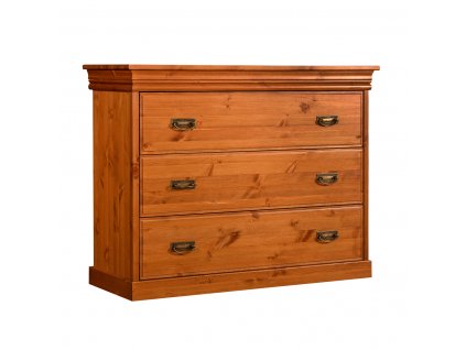 Komoda Piemonte 107x42x83 masiv borovice, provensálský styl