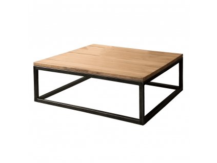 industrialni konferenční stolek dubového dřeva max 100x100