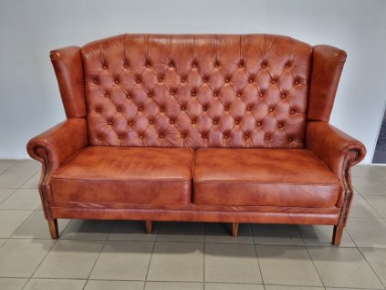 kožená pohovka 3místná ušák chesterfield harold 1