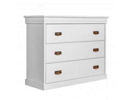Komoda Piemonte 107x42x83 bílá, provensálský styl
