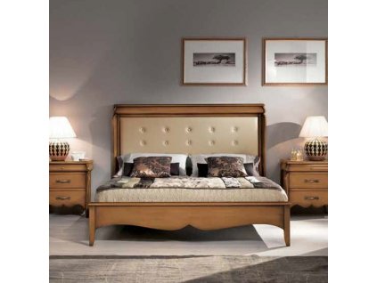 Dvoulůžková postel ve stylu Provence AMH5038G, italský nábytek (dekoru AM ořech červotoč)