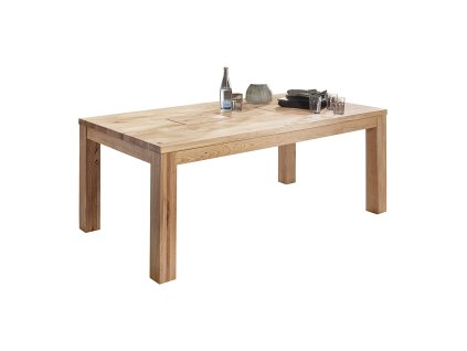 Luxusní jídelní stůl z masivního pískovaného dubu GERARDO 76x90x200
