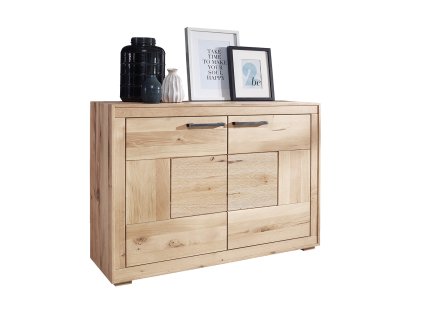 Luxusní designová komoda z masivního pískovaného dubu GERARDO 114x40x86