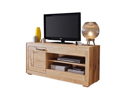 Luxusní designová TV komoda z masivního pískovaného dubu GERARDO 130x46x62