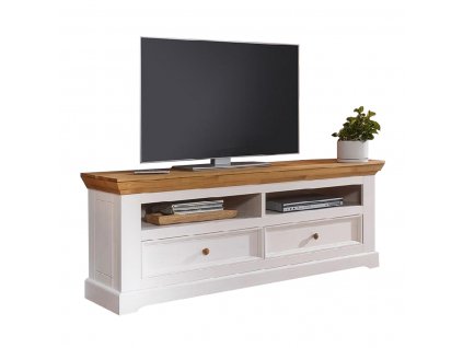 TV komoda Marche 169x42x63 masiv borovice bílá