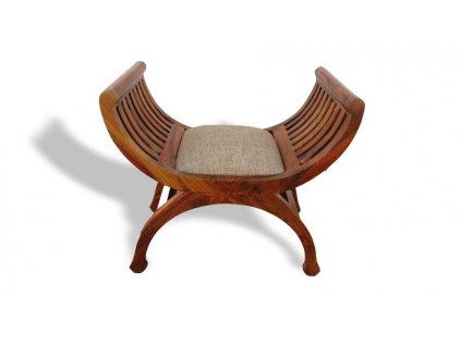 Křesílko v kombinaci dřevo a čalounění , palisandrový masiv, indický nábytek -KS 1