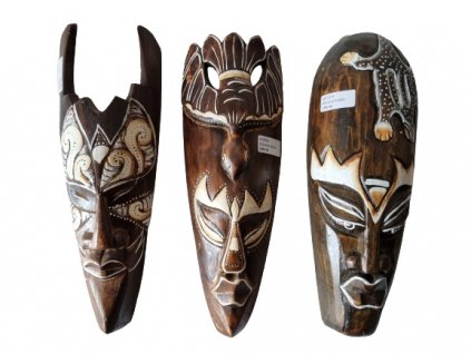 drevena dekorace drevorezba masky