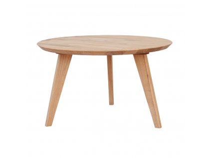 Stylový konferenční stolek z masivního dubu Orbetello - kulatý d 70 cm