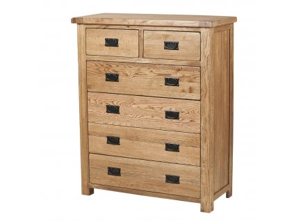 Dubová komoda SRDC80 97x43x118, rustikální dřevěný nábytek