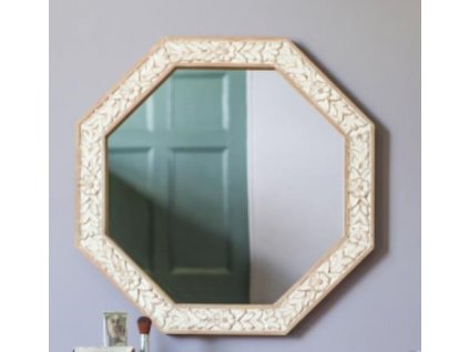 Zrcadlo 60x2,5x60 z masívu mango s vyřezávanými ornamenty - SITA Z