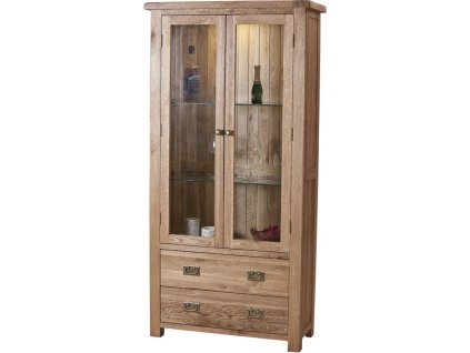 Vitrína SOG40, 90x37,5x181,5, dubový nábytek
