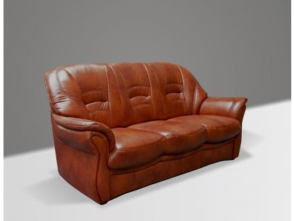 Kožená  sedačka Bologna -trojsedák (kůže Anthrazit)
