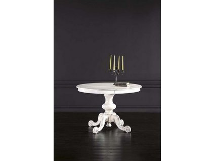 Kulatý rozkládací stůl AM319, Italský stylový nábytek, provance. (dekoru AM ořech červotoč)
