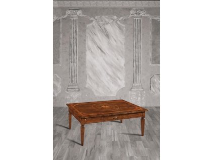 Konferenční stolek AMZ682A, Italský stylový nábytek, provance (dekoru AM ořech červotoč)