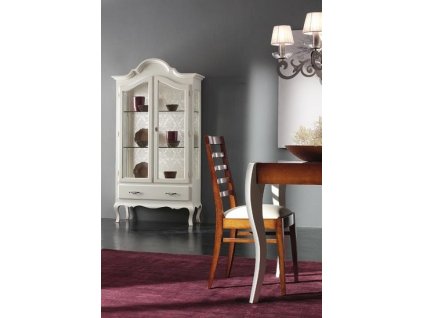 Vitrína AMZ3065A, Italský stylový nábytek, Provance (dekoru AM ořech červotoč)