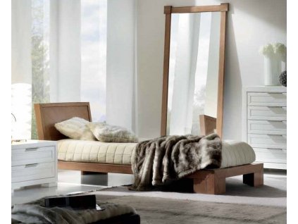Jednolůžková postel ve stylu Provence AMHEC039, italský nábytek (dekoru AM ořech červotoč)