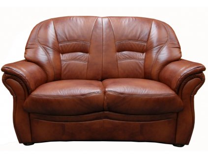 Kožená sedačka Bologna -dvojsedák (kůže Anthrazit)