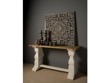 Chalupářský stylový konsolový stolek z masivu borovice Amanda 145x40x78