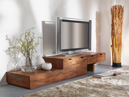 Designový TV stolek TV-3 z indického palisandrového dřeva