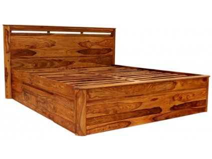 Designová dvoulůžková postel Tina 180x200 z masivu palisandru