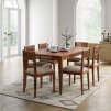 Jídelní sestava Mira pro 8 osob, indický stylový nábytek z masivu (Odstín palisandru natural)