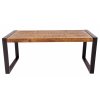Industriální konferenční stolek 110x60x45 z tvrdé dřeviny mango RETRO COF2u