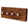 Designový věšák na zeď - 4 háčky 25x10x2,5 z masivu palisandru