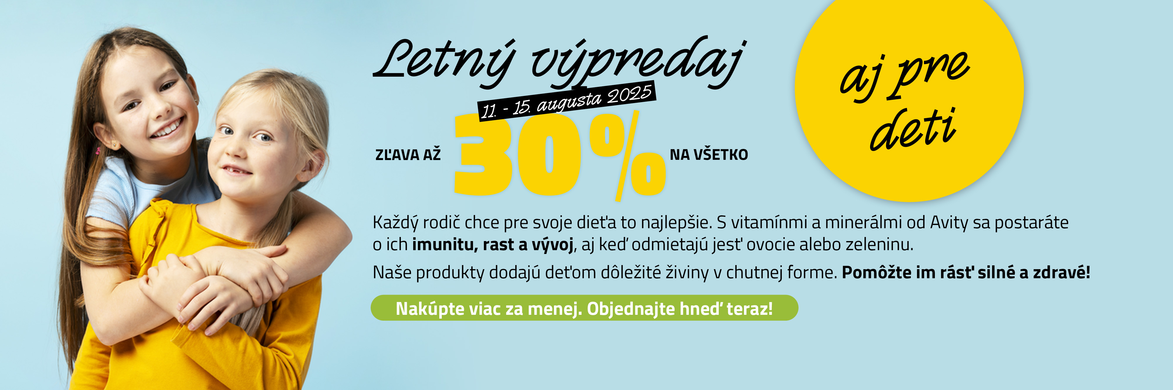 Letny vypredaj -30 aj pre deti