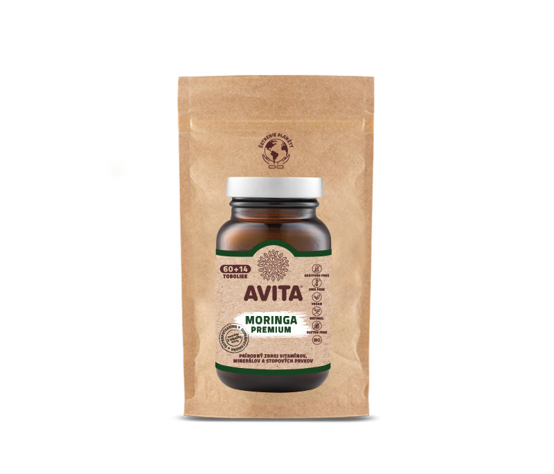 Avita MORINGA PREMIUM - REFILL balenie doplnok výživy 60+14 toboliek
