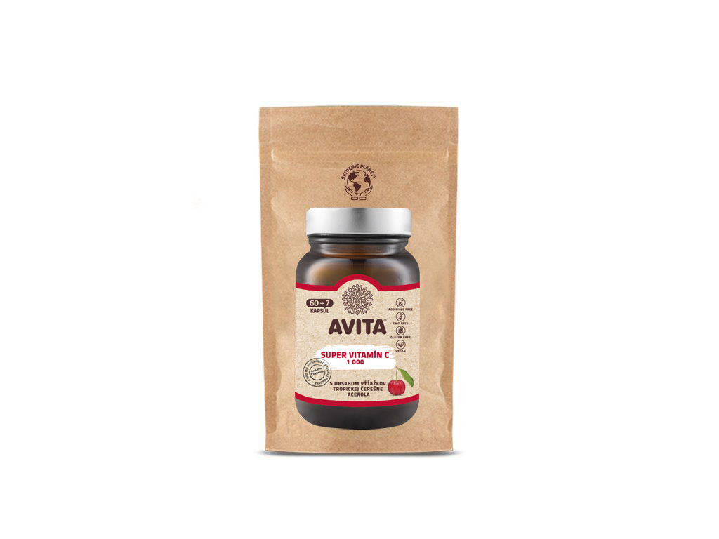 AVITA Super vitamín C 1000 / eko balenie 60+7 kapsúl