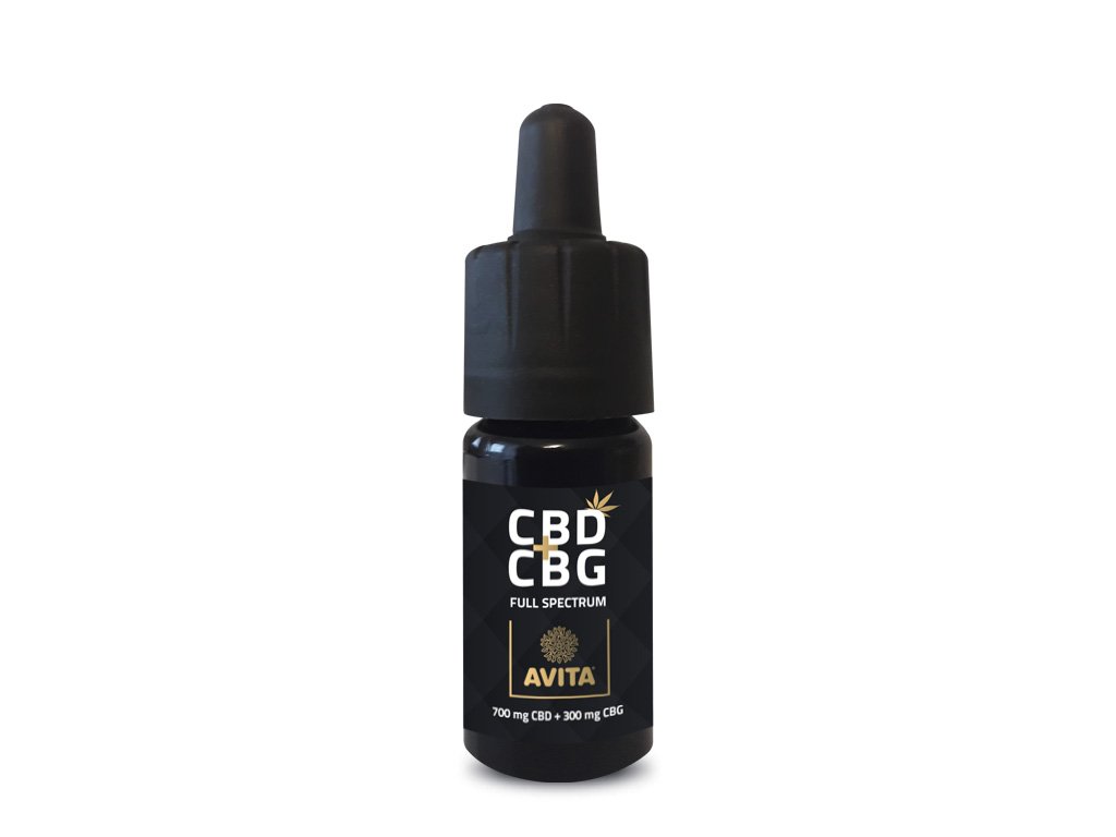 AVITA 1000 mg CBD+CBG olej full spectrum 10 ml