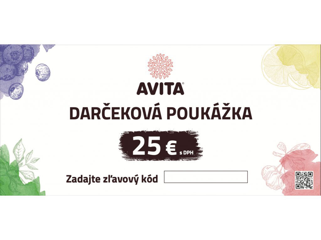 E-shop AVITA Darčeková poukážka v hodnote 25 €