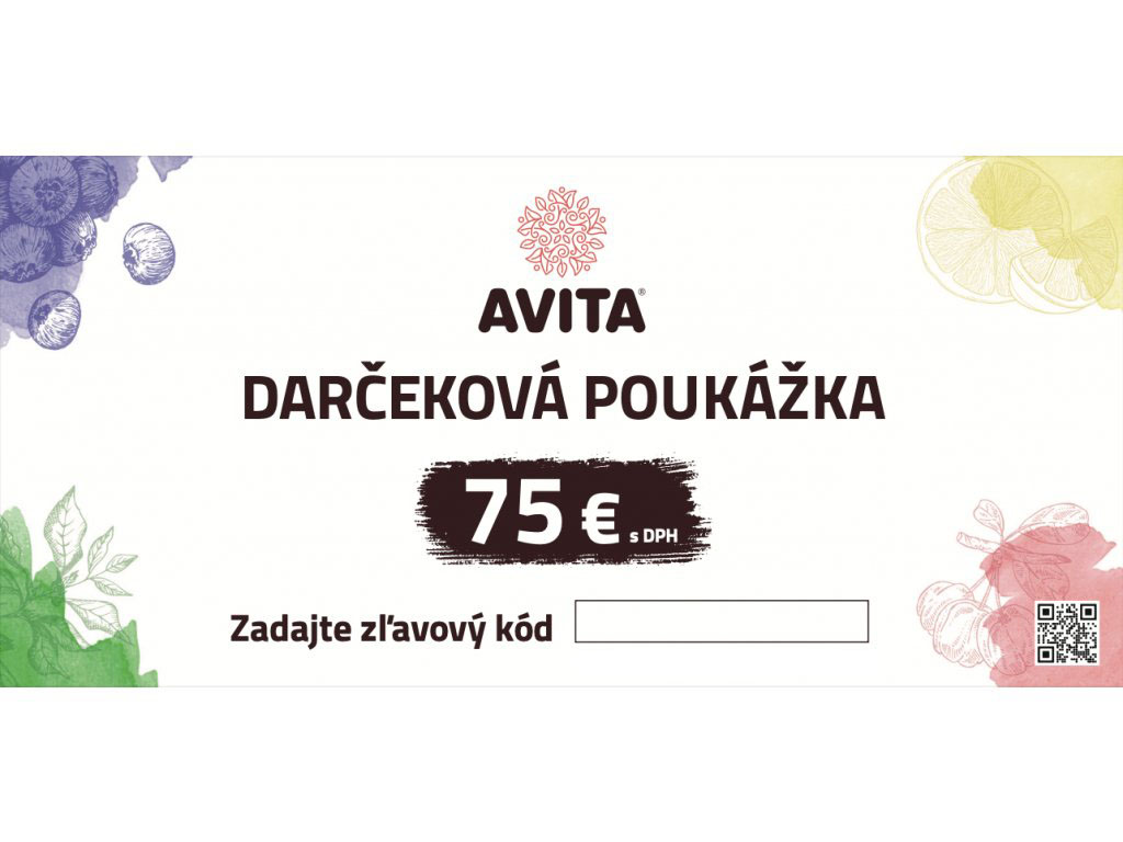 E-shop AVITA Darčeková poukážka v hodnote 75 €