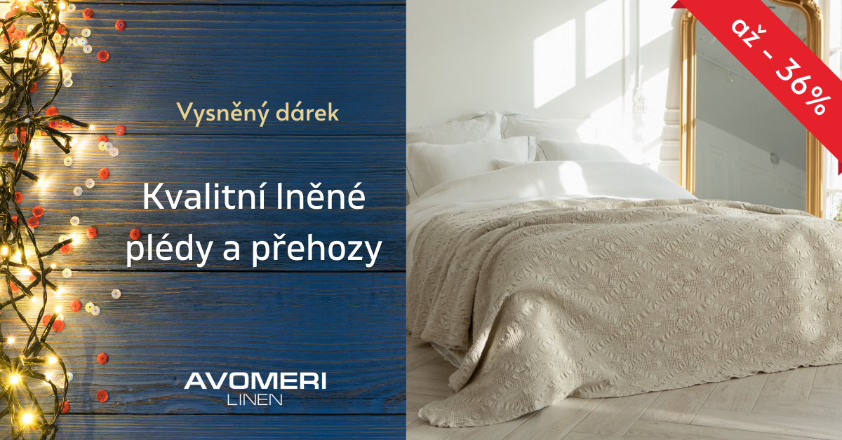 Lněné plédy a přehozy
