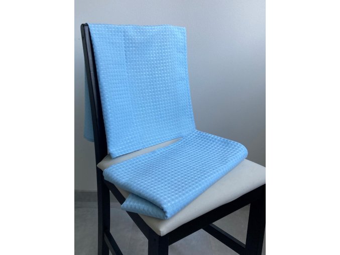 Vaflový ručník 50x70 cm (modrý)  Směs lnu a bavlny