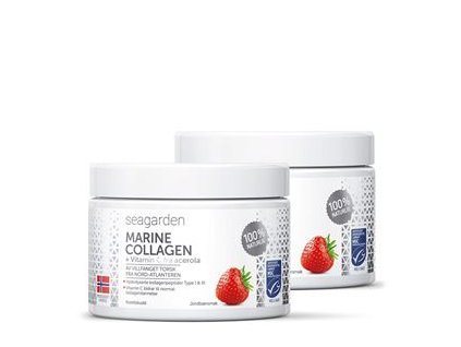 Marine Collagen + Vitamin C 150g jahoda 1 + 1 ZDARMA