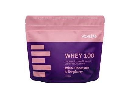 Whey Protein 100 990g bílá čokoláda s malinou