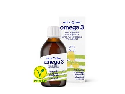 Vegan Omega 3-6-9 Algae 150ml (Konopný olej + olej z mořské řasy + vitamín D 400IU)