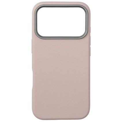 Růžový koženkový kryt pro iPhone 17 Pro Max