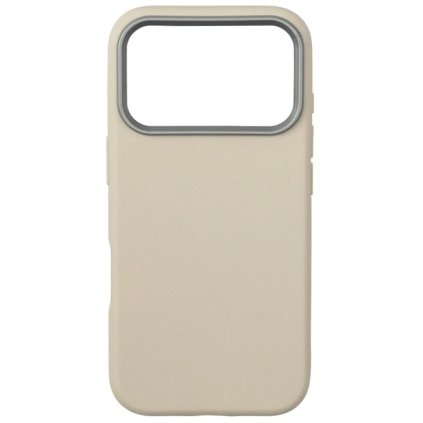 Béžový koženkový kryt pro iPhone 17 Pro Max