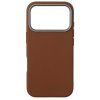 Hnědý koženkový kryt pro iPhone 17 Pro Max