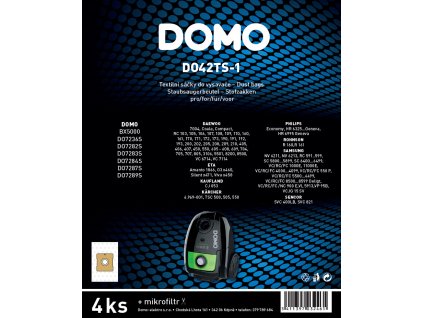 Sáčky do vysavače 4 ks - textilní, 3 l - DOMO DO42TS-1