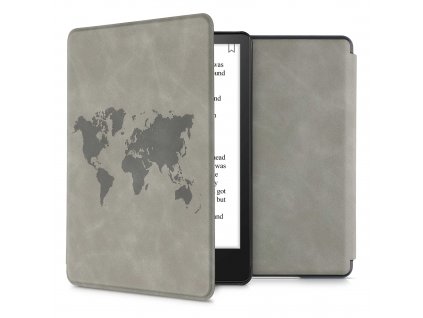 pouzdro obal kw hardcover nubuck worldmap amazon kindle paperwhite 5 11th f1