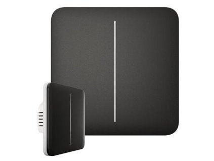 Ajax SoloButton (2-gang) black (45119) - Tlačidlo pre LightSwitch (spínač radenia 5)