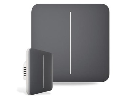 Ajax SoloButton (2-gang) graphite (46016) - Tlačidlo pre LightSwitch (spínač radenia 5)