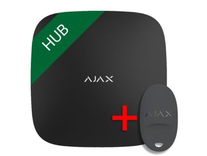 SET Ajax Hub black + Ajax SpaceControl black - ZADARMO