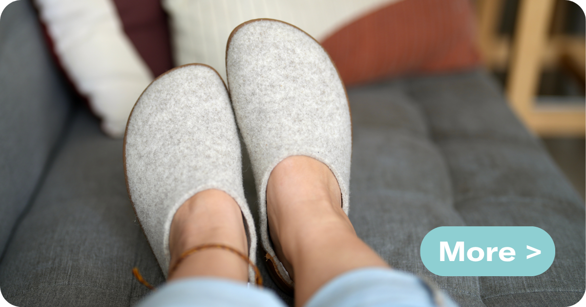 Wool Barefoot Slippers for the Feeling of Home