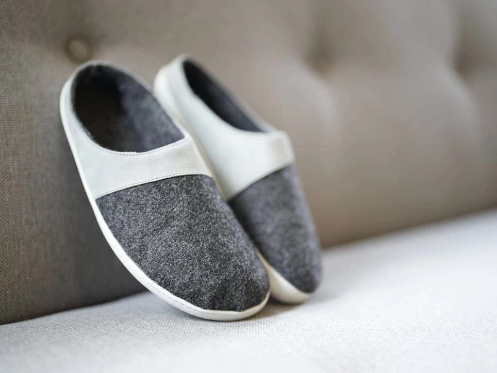Pánské vlněné barefoot bačkory WASI šedé